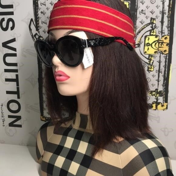 New Prada SPR 01Y 09V-5S0 Women’s Sunglasses – Black Marble - Picture 1 of 13